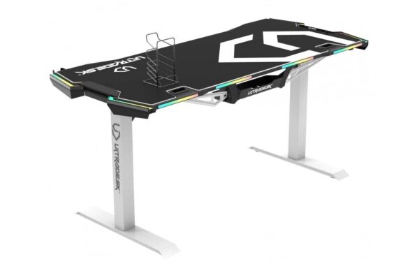 Ultradesk Force Weiss/Schwarz Gaming Table Weiss, div Zubehör, besteht aus 2 Kartons