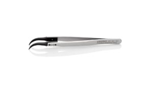 Pinzette mit Wechselspitzen ESD  130 mm gewinkelt 45°, Edelstahl