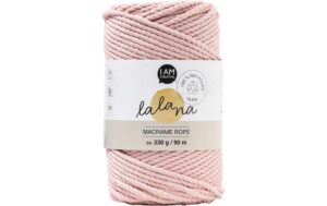 lalana Wolle Macrame rope powder 3mm, 330 g, ca. 90 m