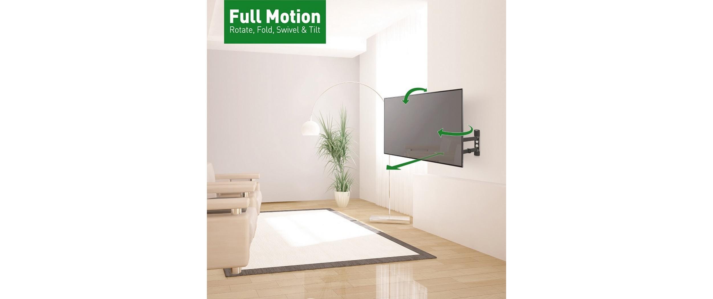 1251355_1 - Mediatech Barkan Wandhalterung WH 343-SW, 13-65 bis max 40kg, dreh-/neigbar, schwarz