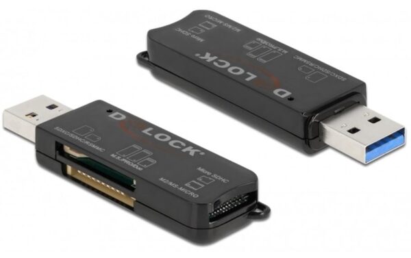 1251430_2 - Mediatech DeLock 91757 USB Card Reader 1x USB-A Stecker, USB 3.2 Gen 1
