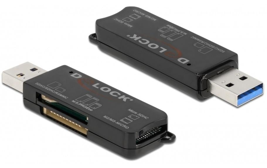 1251430_2 - Mediatech DeLock 91757 USB Card Reader 1x USB-A Stecker, USB 3.2 Gen 1