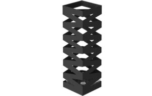Songmics Schrimständer Schwarz, quadratisch Metall, 15.5 x 15.5 x 49 cm (BxTxH)