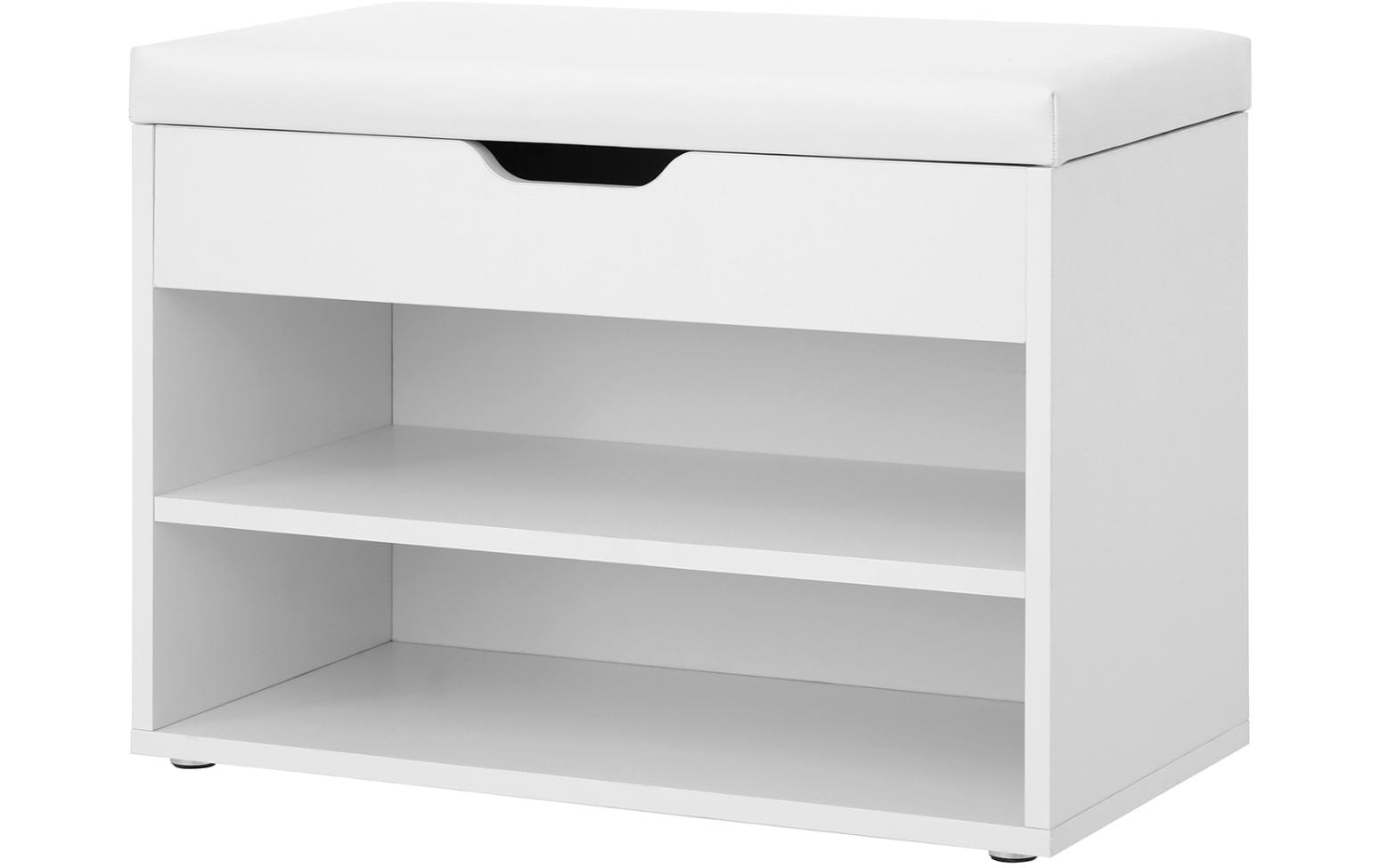 1251503_1 - Mediatech Vasagle Schuhschrank gepolster, Weiss, 60 x 30 x 44 cm (BxTxH), Tragslast: 150 kg