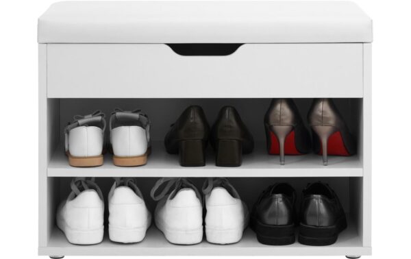 1251503_6 - Mediatech Vasagle Schuhschrank gepolster, Weiss, 60 x 30 x 44 cm (BxTxH), Tragslast: 150 kg