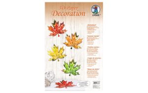 URSUS Papier-Deko 3D Herbstlaub Set für 24 Blätter
