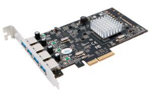 EXSYS EX-12004-2, 4 Port USB 3.1 Chip-Set: 2x Asmedia, 4 x A-Buchsen,