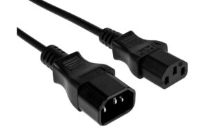F.power Netzkabel-Verl. C13-C14 0.5m schwar 230V,H05VV-F3G0.75, schwarz (5/50)