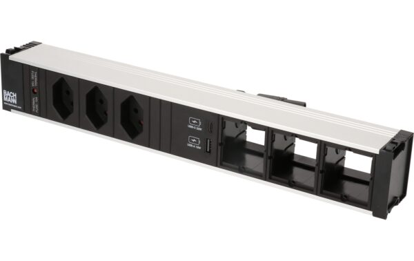 Bachmann Steckdoseneinheit CONI, 3XT13 1xUSB A/C, 3xCustom leer