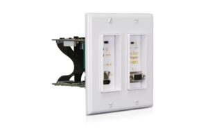 Just Add Power JP-UL-717WP2-BL IP Transm. Wand, HDMI/VGA PoE USB 4K, Schw
