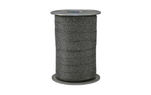 Pattberg Geschenkband Poly Glitter Grösse: 1 cm x 100 m, Farbe schwarz