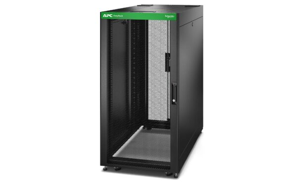 APC Easy Rack 24HE / 600mm/1000mm, Schwarz mit Dach&Wände&Rollen&Füsse, kein Boden