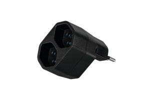 Steffen Manta Mehrfachadapter 2xT13 schwarz, drehbar 320° kaufen Schweiz | Mediatech.ch