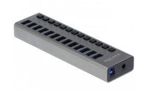 Delock externer USB 3.0 Hub 13-Ports mit 13 Schalter