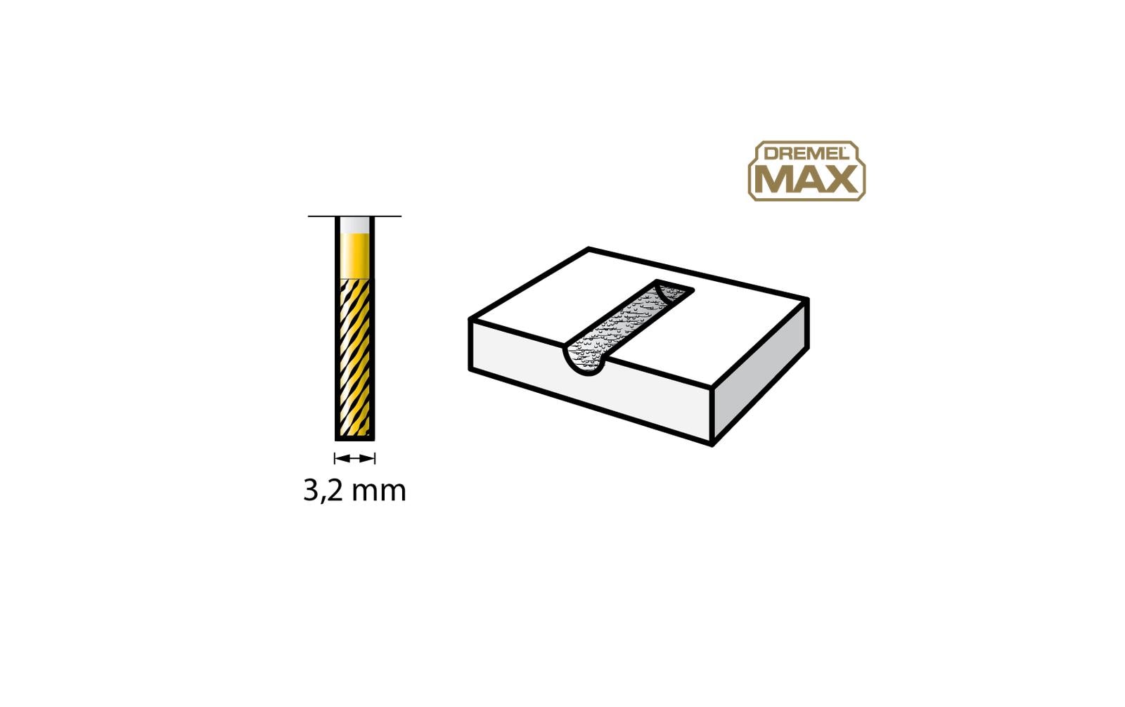 1262155_1 - Mediatech DREMEL Wolfram-Karbid-Fräser 9901DM 1 Stk. Durchm. 3,2 mm