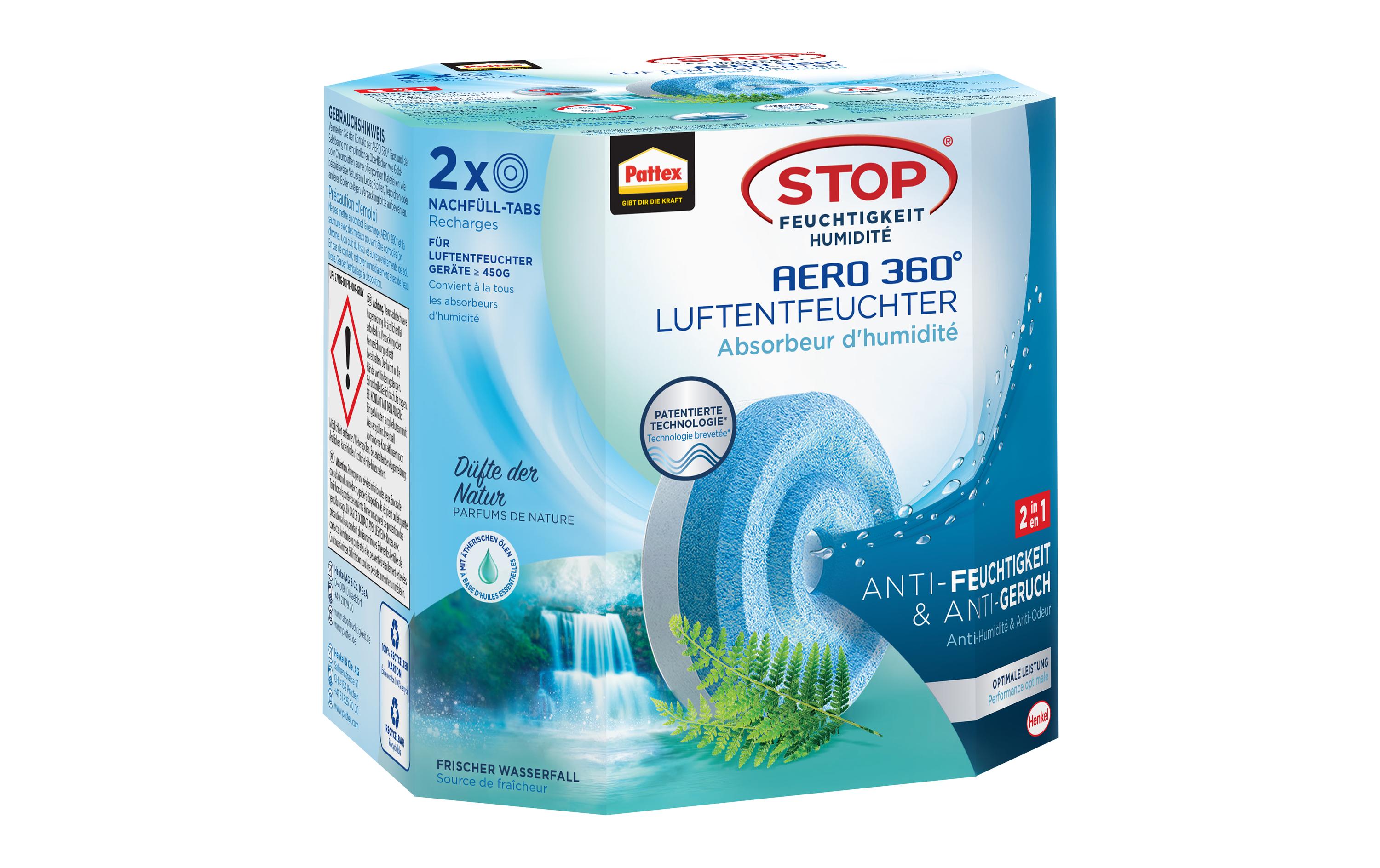 Pattex AERO 360° Frischer Wasserfall Tabs Waterfall Freshness 2x450g kaufen Schweiz | Mediatech.ch
