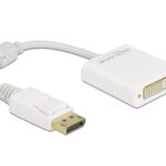 Adapter DP 1.1 Stecker zu DVI Buchse Passiv, weiss