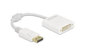 Adapter DP 1.1 Stecker zu DVI Buchse Passiv, weiss