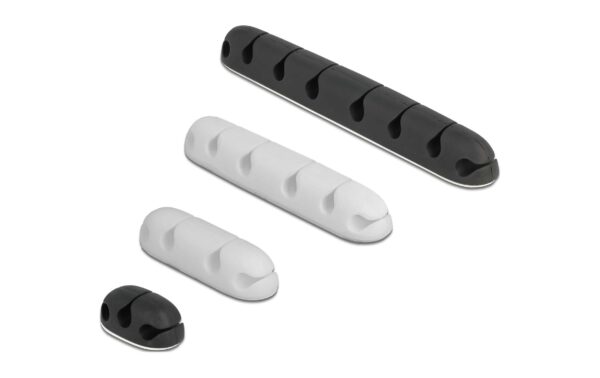 Delock Kabelhalter selbstklebend Kombi Set 4 Stück, Schwarz/Weiss kaufen Schweiz | Mediatech.ch