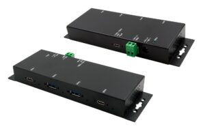 EXSYS EX-1234HMVS, 4x USB 3.1 HUB Gen2 2x C- und A-Anschluss, Din Rail Kit kaufen Schweiz | Mediatech.ch