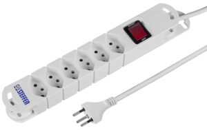 126449 - Mediatech STEFFEN Steckdosenleiste 6xT13, mit Schalter 3m Kabel, 6 x T13, Magnet kaufen | Mediatech.ch