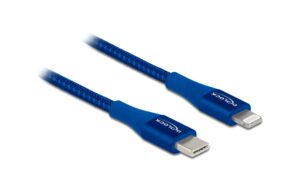 Delock USB Type-C zu Lightning, 0.5m, Blau Für iPhone, iPad und iPod kaufen Schweiz | Mediatech.ch