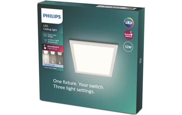 Philips Touch Deckenleuchte quadratisch 12W 4000K weiss