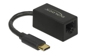 Delock USB3.2 Typ-C zu Gigabit LAN Adapter 10/100/1000Mbps Gigabit, schwarz, Kompakt kaufen Schweiz | Mediatech.ch