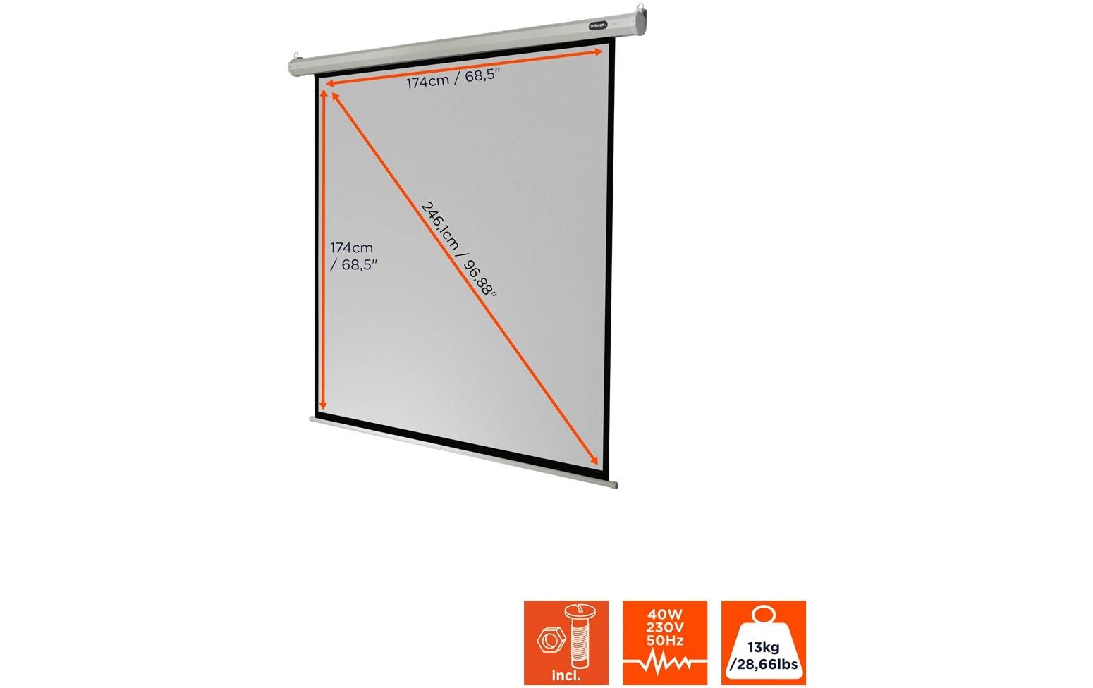 126795_6 - Mediatech Celexon, Motor Economy, Leinwand, 1:1 elektrisch, 180x180cm