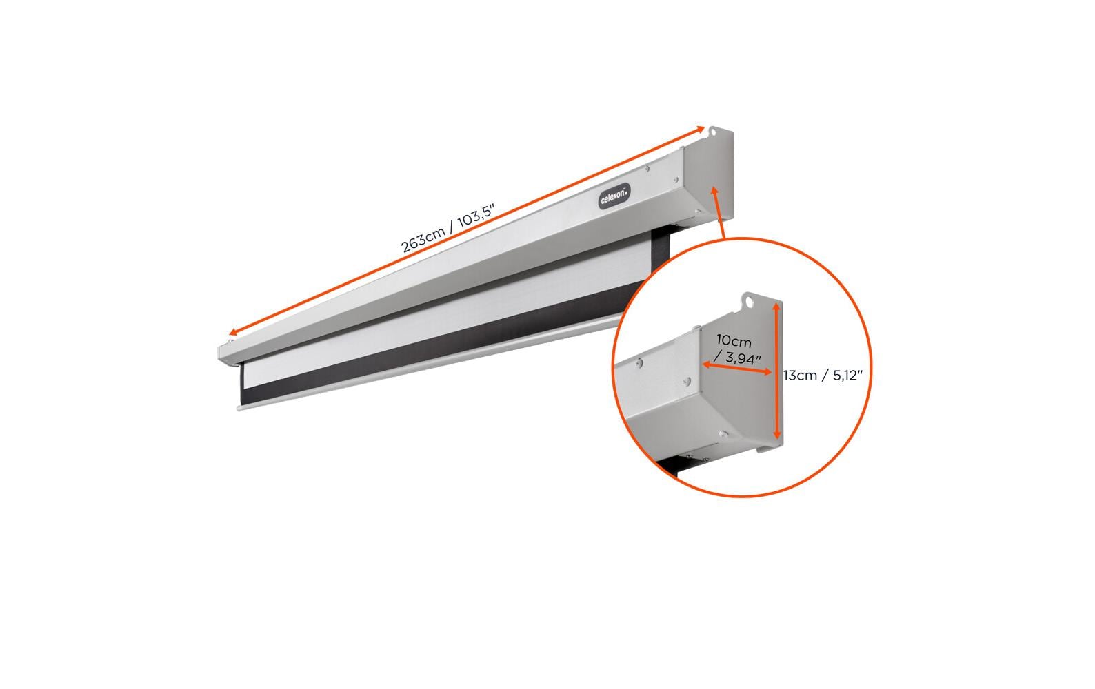 126800_1 - Mediatech Celexon, Motor Economy, Leinwand, 1:1 elektrisch, 240X240cm