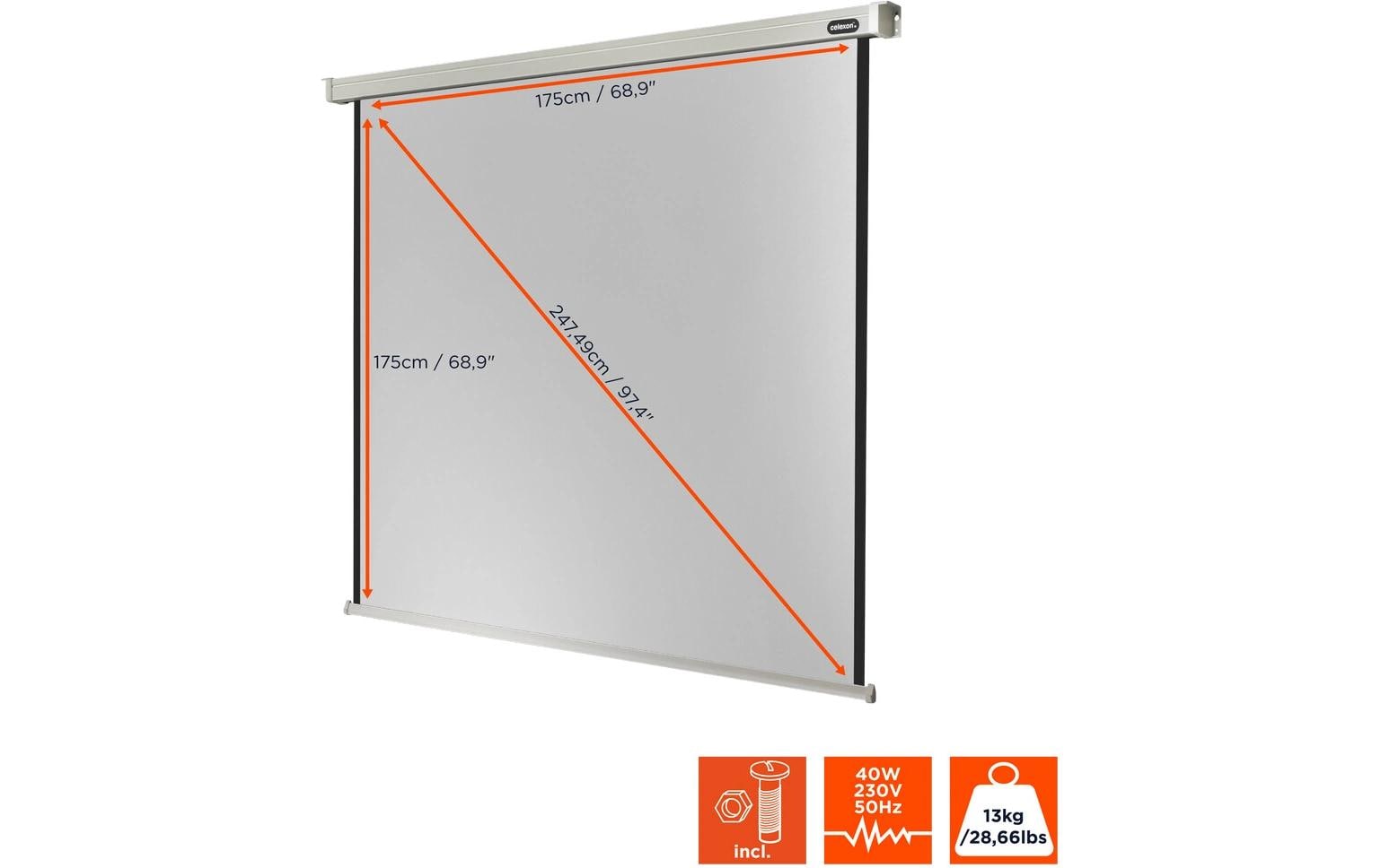 126817_6 - Mediatech Celexon, Motor Professional, Leinwand, 1:1 elektrisch, 180x180cm
