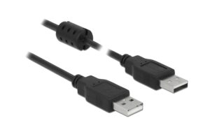 USB2.0 Kabel, A-Stecker zu A-Stecker, 1m Schwarz