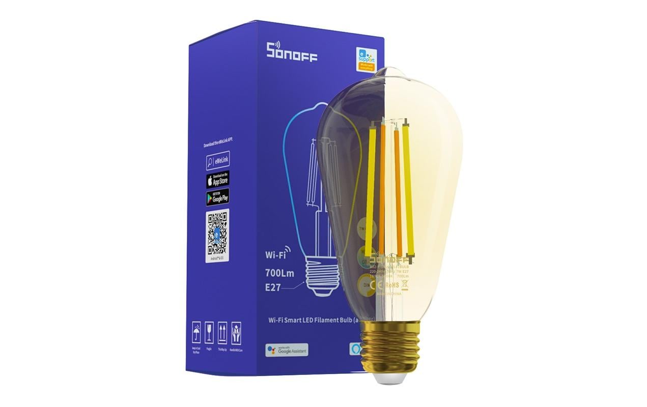 SONOFF WiFi-LED-Glühlampe B02-F-ST64 230V 700Lm 1800K-5000K E27 kaufen Schweiz | Mediatech.ch