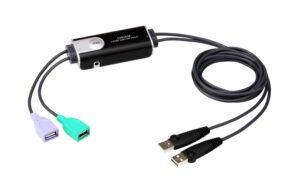 Aten CS62KM USB KM Switch 2-Port 1x XRT-0006G Remote Port, 2x USB Typ A