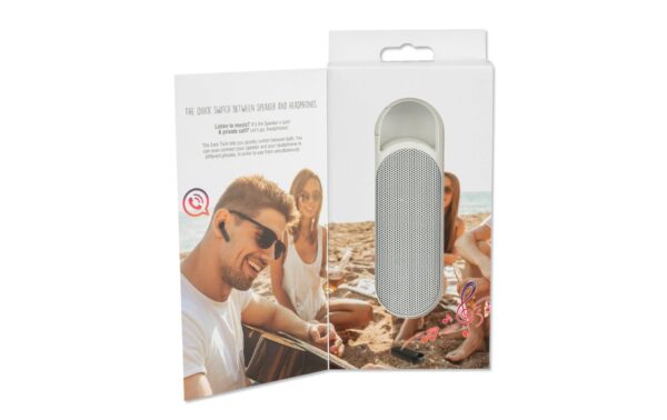 4smarts BT Speaker & integr. TWS Kopfhörer weiss, gleichzeitig nutzbar