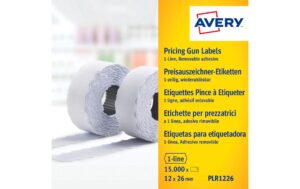 Avery Zweckform Etikettenrolle 1-zeilig wiederablösbar, 26x12mm, weiss, 15'000x