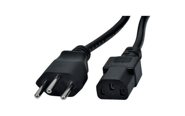 Netzkabel 250V/10A: 1.5 Meter Schwarz T12 Netzstecker und C13 Buchse