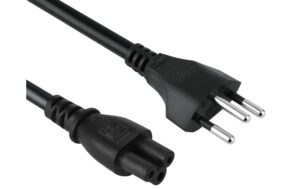 Netzkabel 250V / 2.5A, 1.5m, 3 polig Stecker Typ12, C5, schwarz