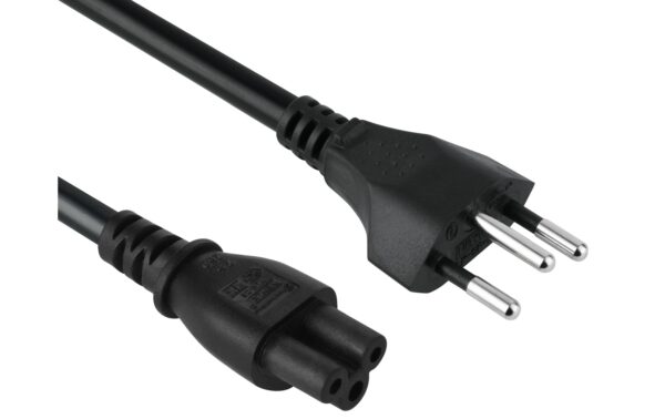 Netzkabel 250V / 2.5A, 2.5m, 3 polig Stecker Typ12, C5, schwarz