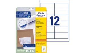 Avery Zweckform Universal-Etiketten A4, weiss, 97x42.3mm, Packung zu 25 Blatt
