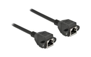 Delock Verlängerungskabel: S/FTP RJ45-RJ45 Buchse zu Buchse, Cat.6A, 3m, schwarz kaufen Schweiz | Mediatech.ch