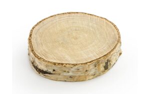 Partydeco Tischkarten Holzscheibe braun, D: 4.5 - 6.5 cm, H: 1 cm, 6 Stück