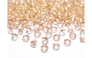 Partydeco Streudeko Konfetti Diamanten gold, 1.2 cm, 100 Stück