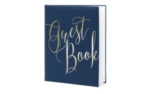 Partydeco Gästebuch blau/gold, 20 x 24.5 cm, 22 Seiten
