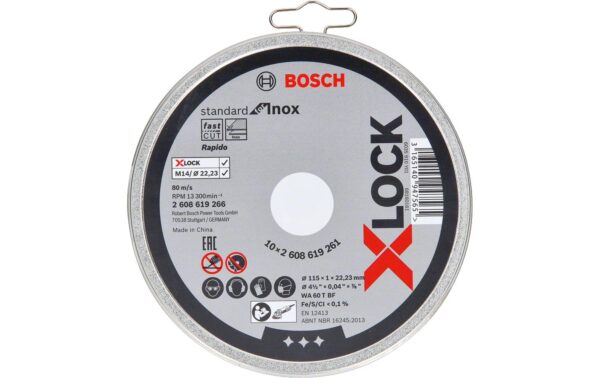 1282742 - Mediatech Bosch Professional Trennscheibe gerade Standard for Inox 10x115x1x22,23mm
