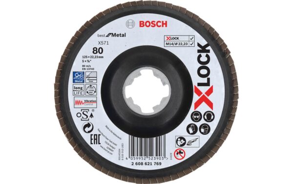 Bosch Professional Fächerschleifscheibe Ø125mm, G 80, X571, Best for Metal, 1Stück kaufen Schweiz | Mediatech.ch