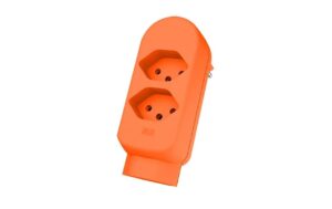 Mehrfachstecker maxADAPT 2+1xT13, drehbar Berührungsschutz, drehbar 320°, fl-orange