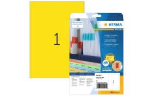 Herma Universal Etiketten 4421 A4, gelb, 20 Etiketten / 20 Blatt