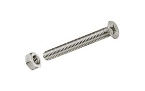 Krafter Gewindeschrauben Seko mit Muttern M 6x 50 mm DIN 965 Stahl blau vz 4 ST