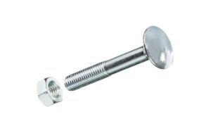 Krafter Schlossschrauben mit Muttern M 6x 80 mm DIN 603 Stahl blau vz 4 ST